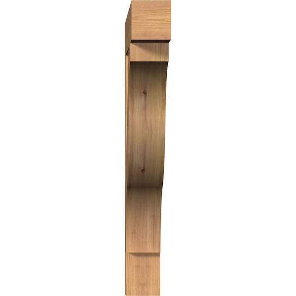 Funston Block Smooth Bracket, Western Red Cedar, 3 1/2W X 28D X 28H